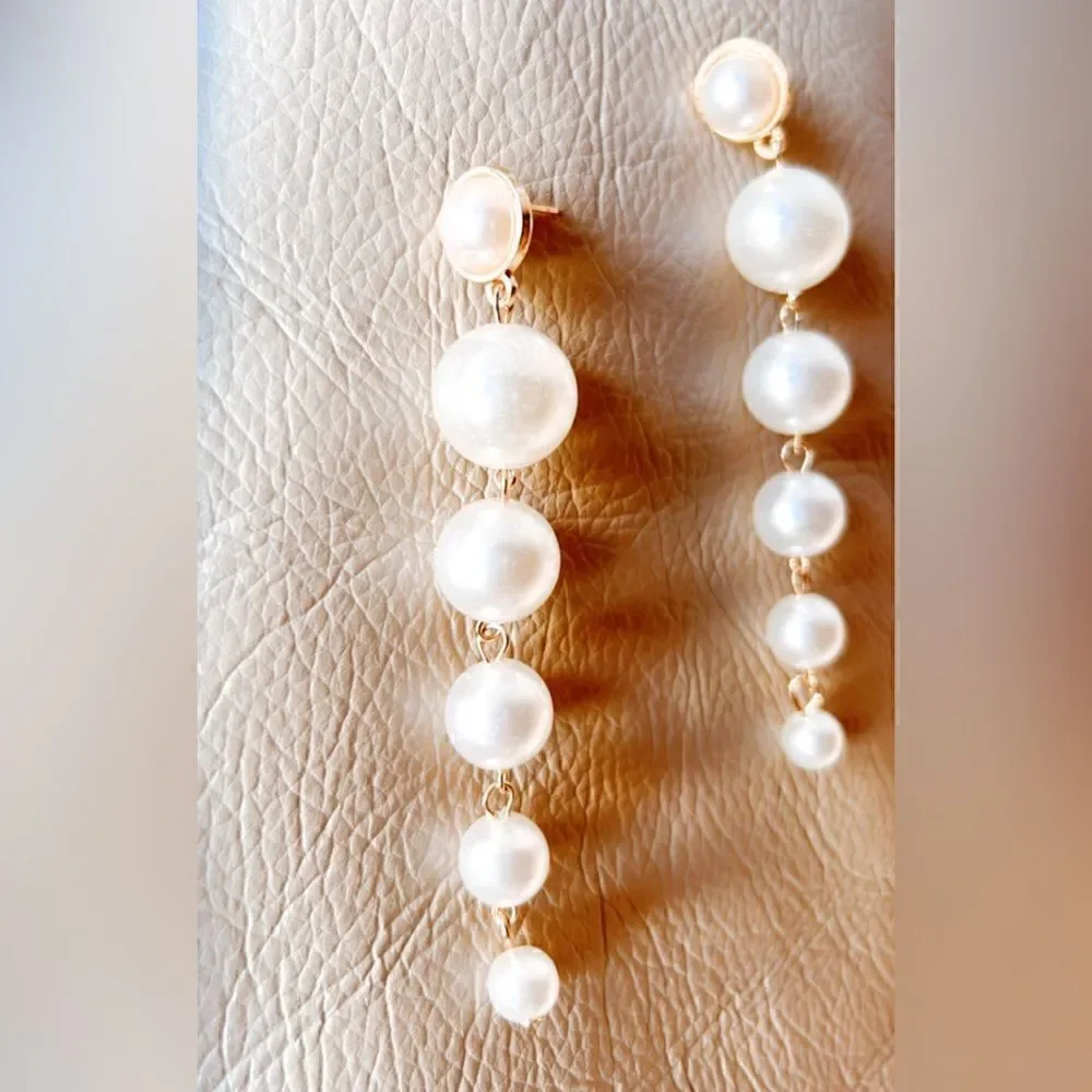 bohemian pearl drop earrings A303